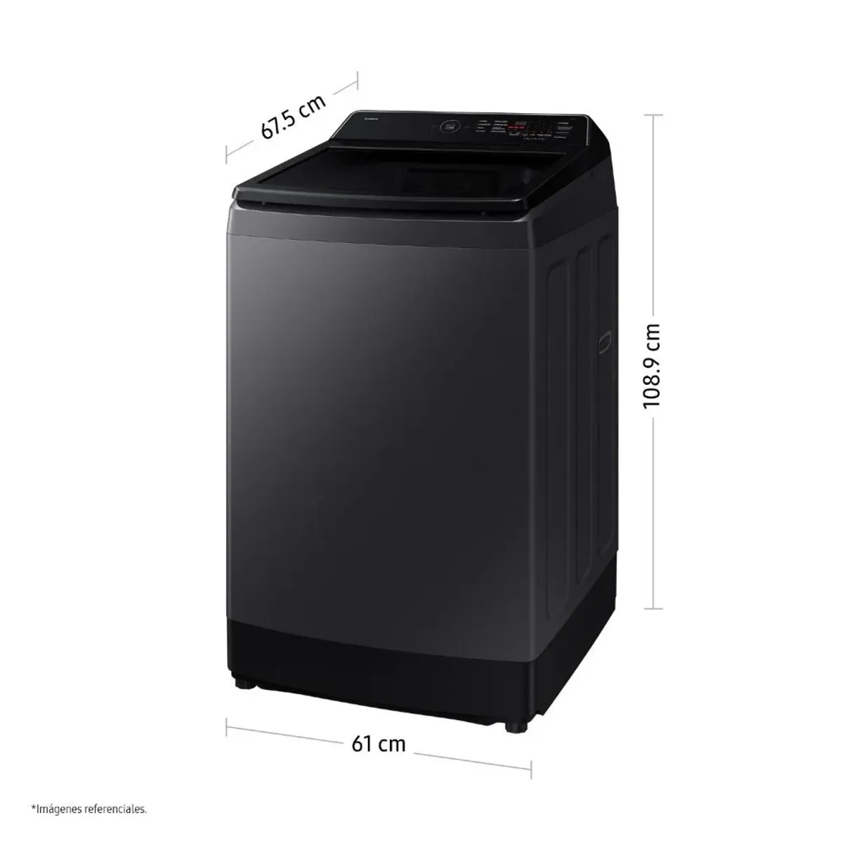 SAMSUNG - Lavadora Samsung 15KG EcoBubble WA40F15E4CPE Gris Grafito