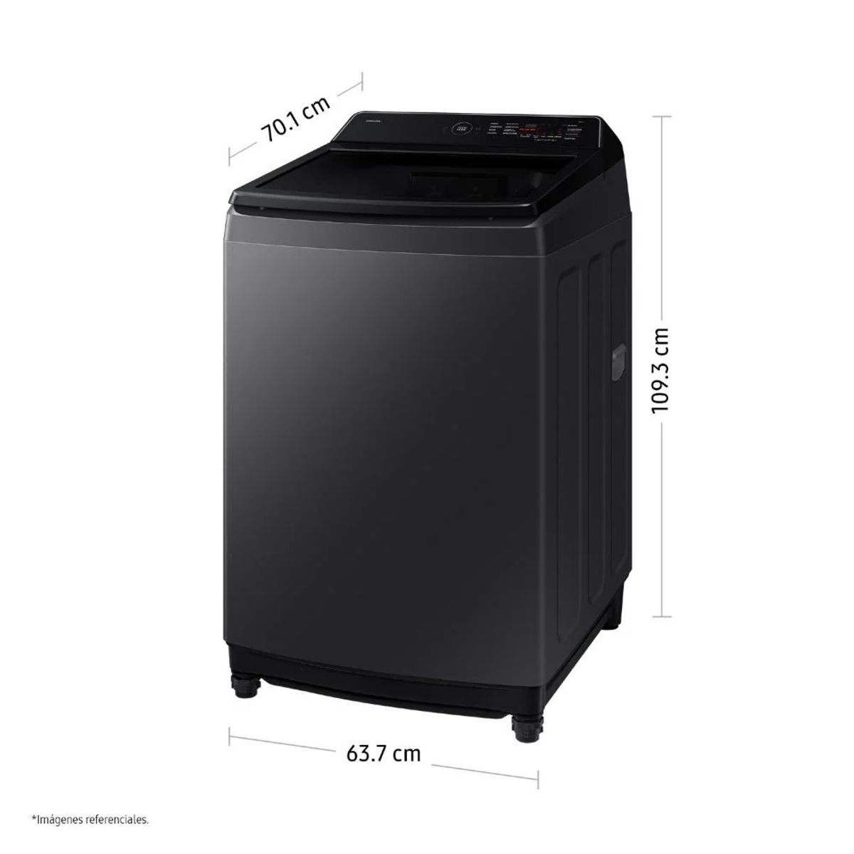 SAMSUNG - Lavadora Samsung 19KG EcoBubble WA40F19E7CPE Gris Grafito