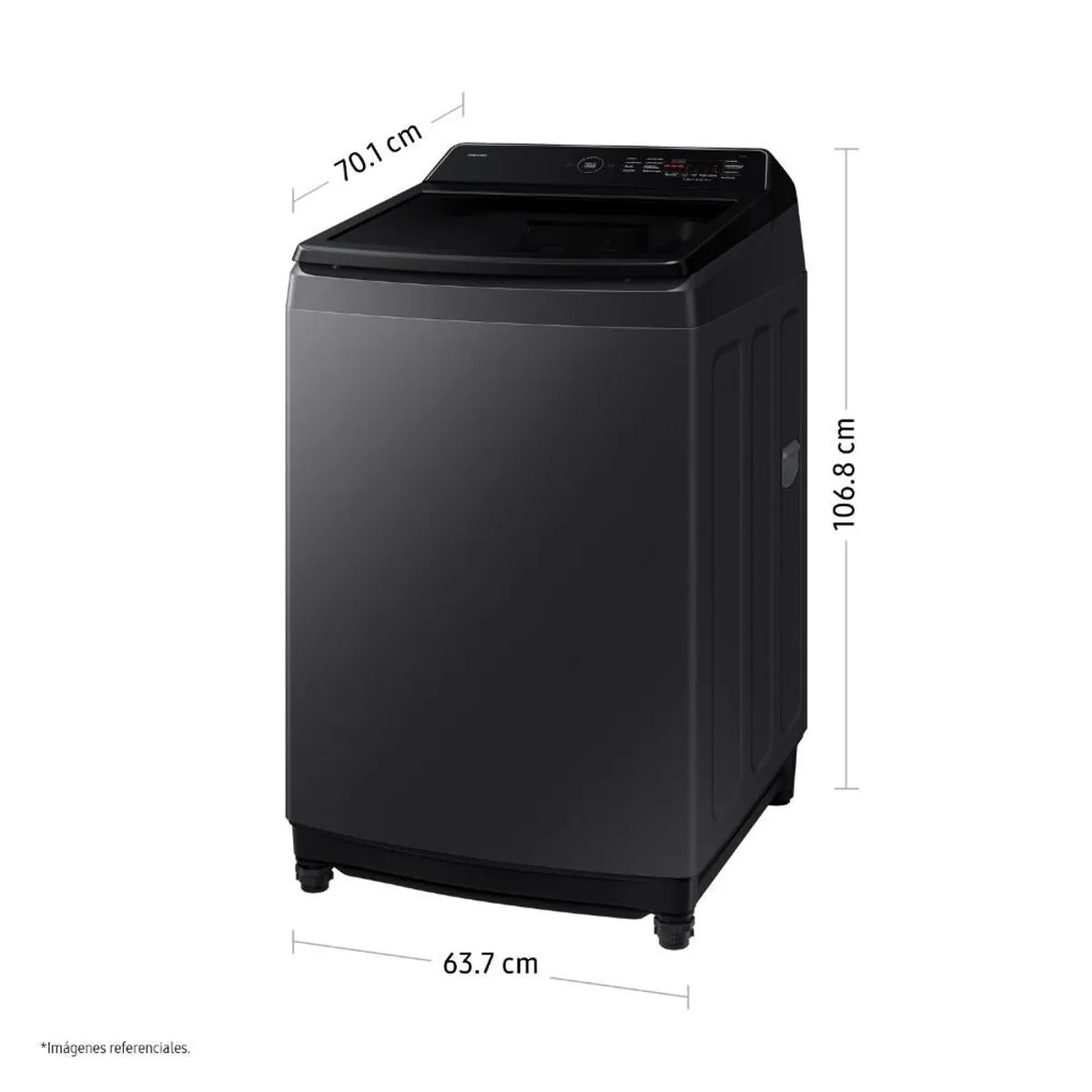 SAMSUNG - Lavadora Samsung 17KG EcoBubble WA40F17E7CPE Gris Grafito