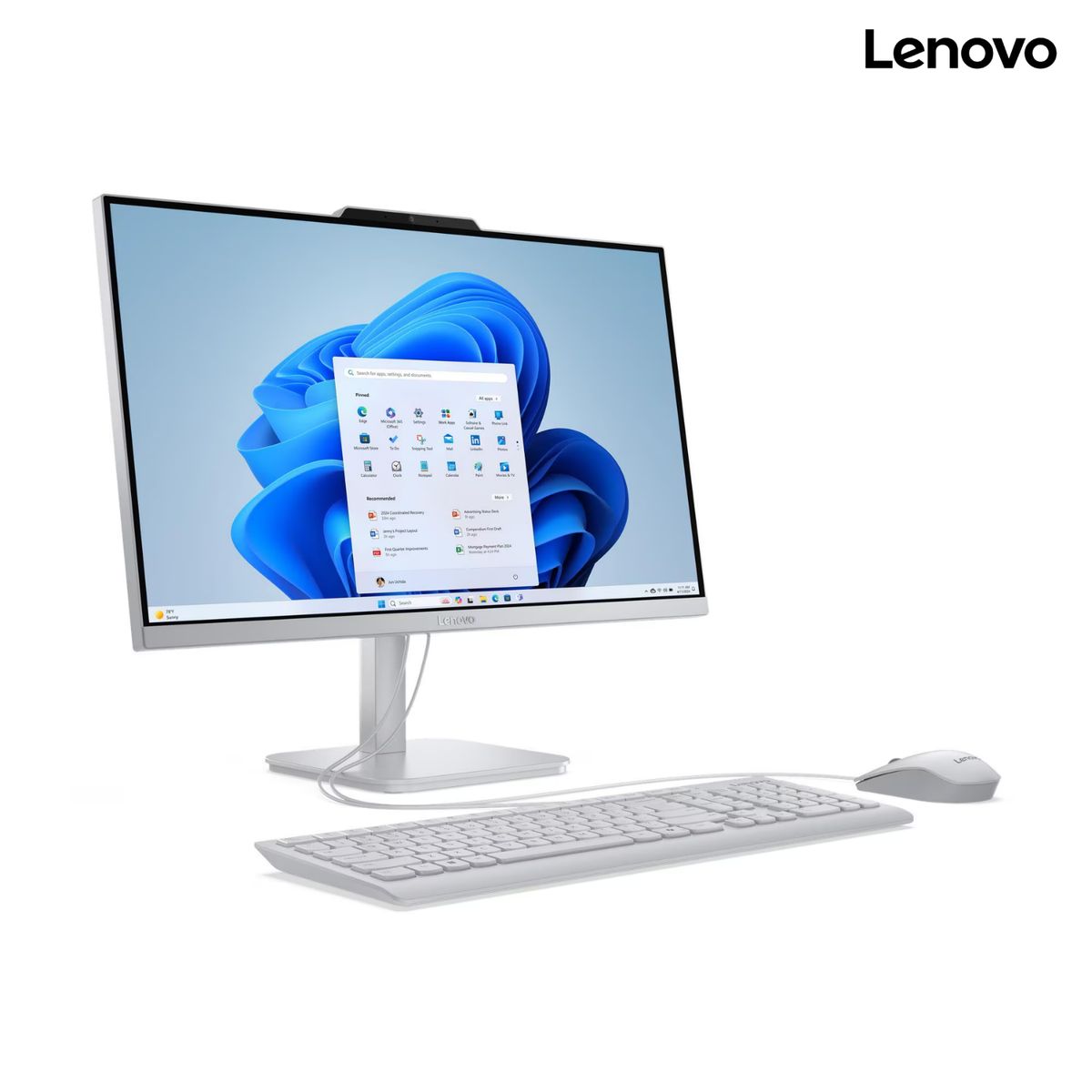 LENOVO - All in One Lenovo A100, 23.8" FHD IPS, Intel Celeron N100, RAM 8GB, SSD 512GB, Windows 11 Pro