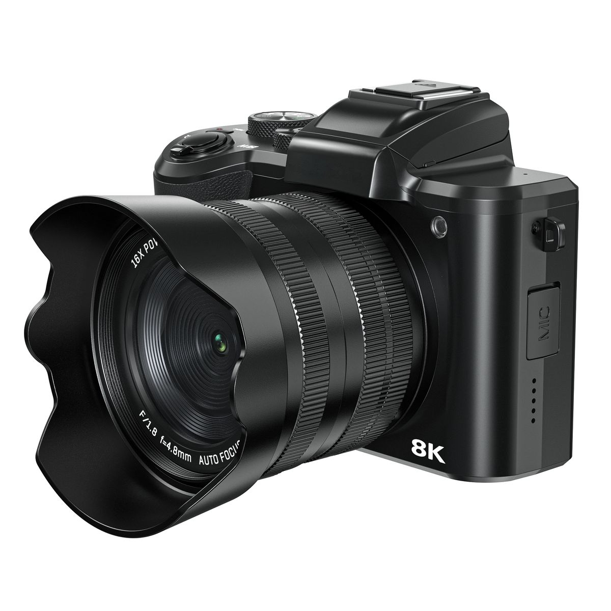 RENVMEXY - Cámara Digital 8K/48MP WiFi, 2 Lentes + Flash LED DC226 TF 64GB