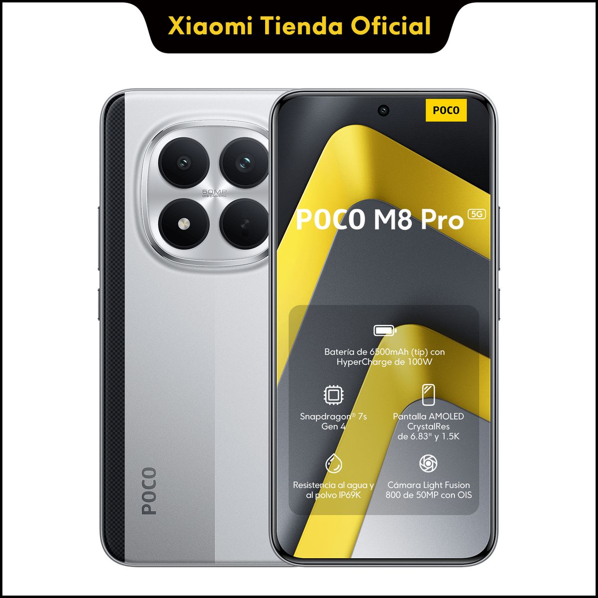 XIAOMI - POCO M8 Pro 5G Plata 8GB + 256GB