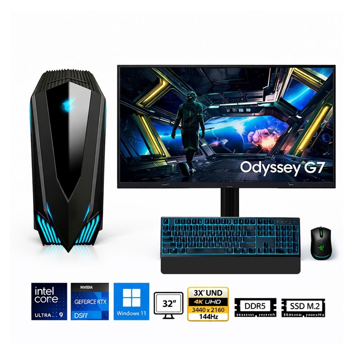GENERICO - Pc Core Ultra 9 285K Propc Aorus C700 32-2Tb-32" Geforce Rtx 5090 32Gb, W11Pro