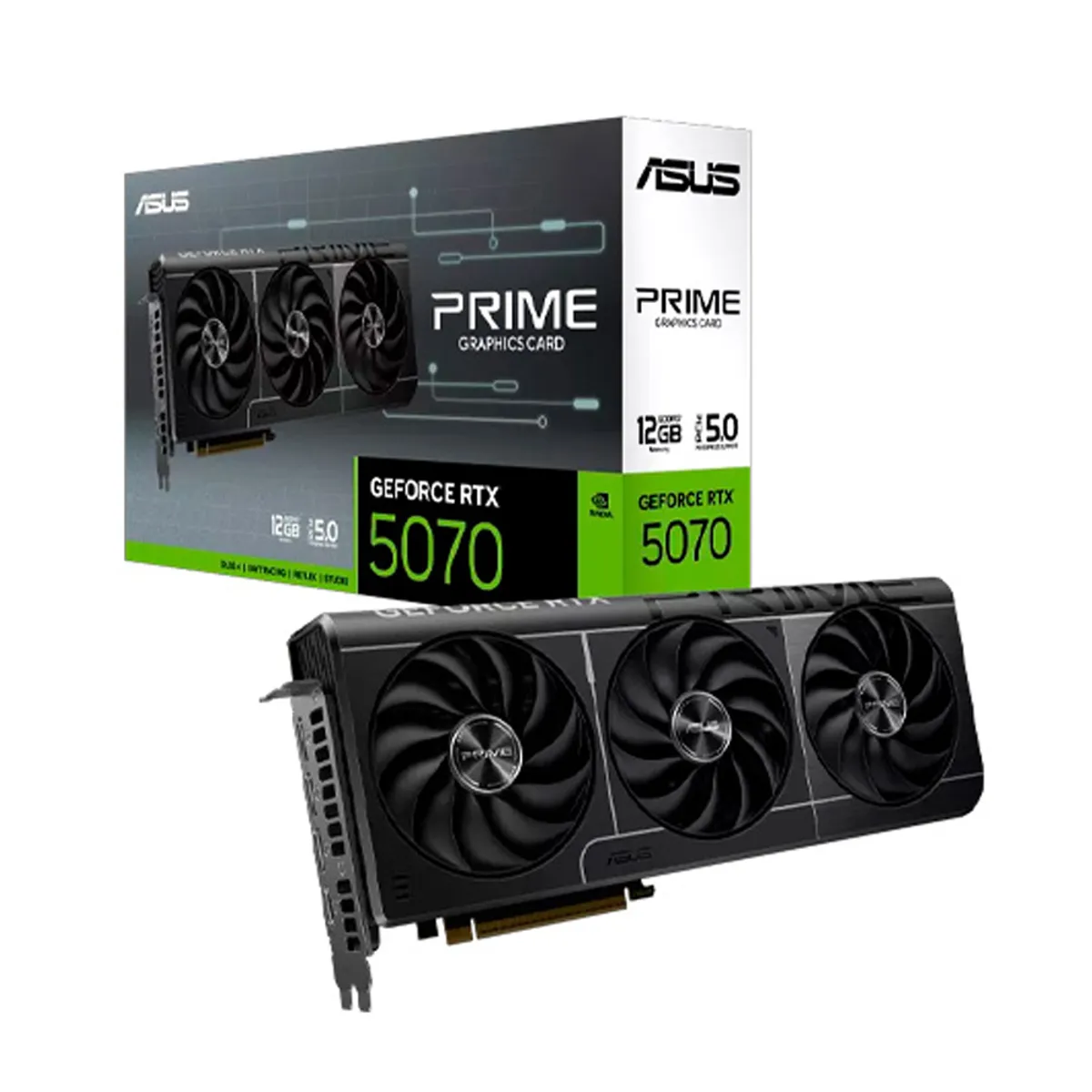 ASUS - Tarjeta De Video Asus Prime Rtx 5070 12Gb Oc Gddr7 192 Bit Hdmi Dp