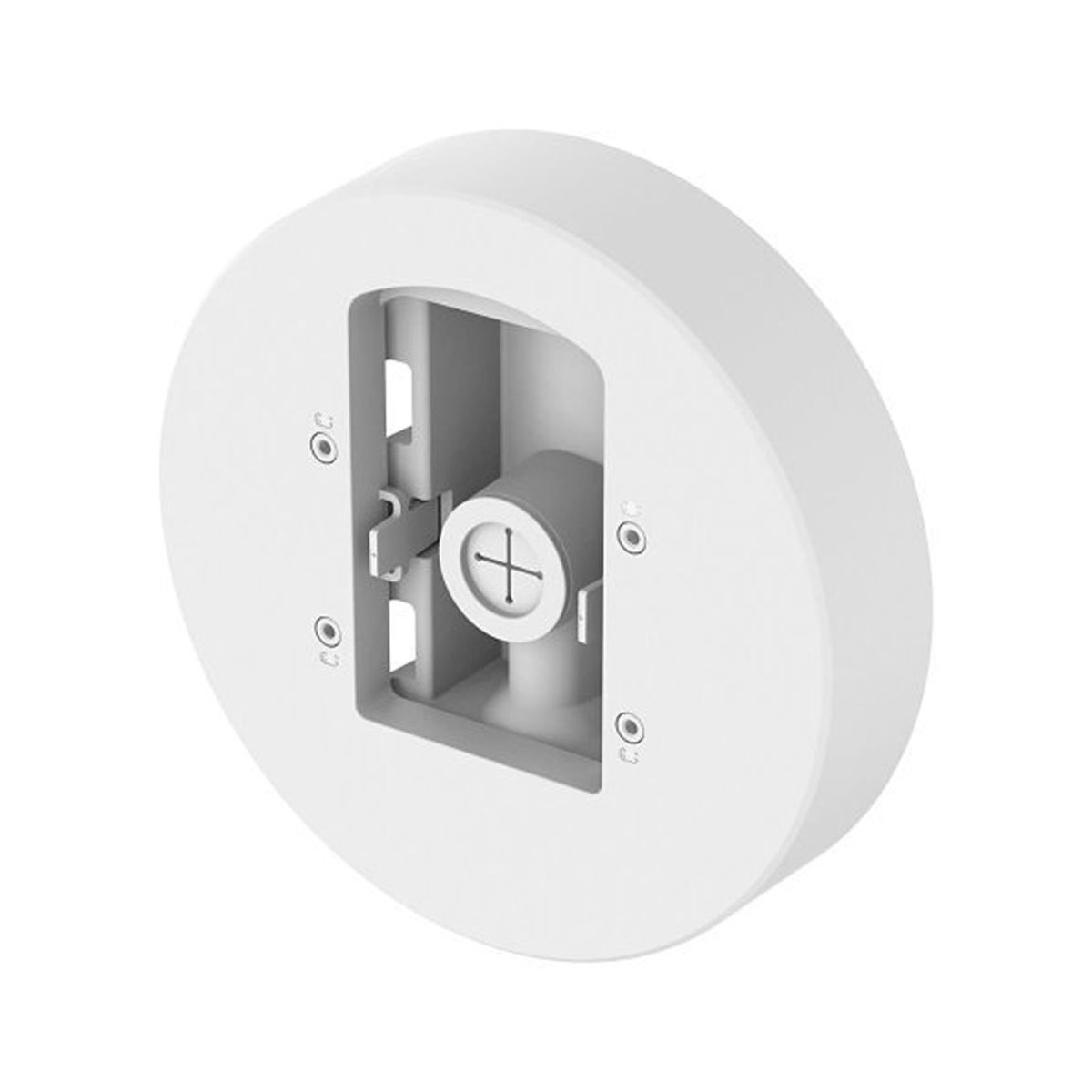 GENERICO - Soporte De Montaje En Poste Hanwha Vision Sbd-180Pmw Aluminio Y Plástico Blanco