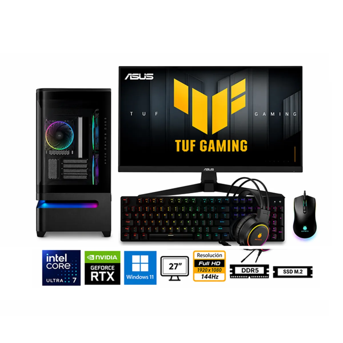 GENERICO - Pc Core Ultra 7 265F Propc Ap202 16-512-27" Geforce Rtx 3050 6Gb, W11Home