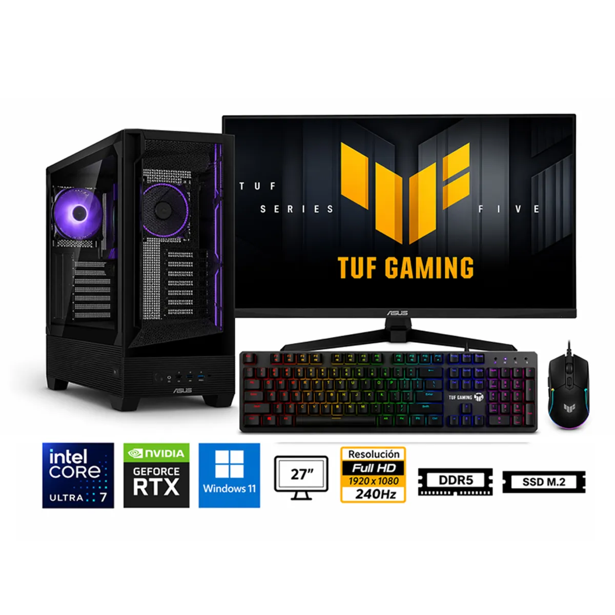 GENERICO - Pc Core Ultra 7 265F Propc A31 Plus 16-1Tb-27" Geforce Rtx 5060 8Gb, W11Home