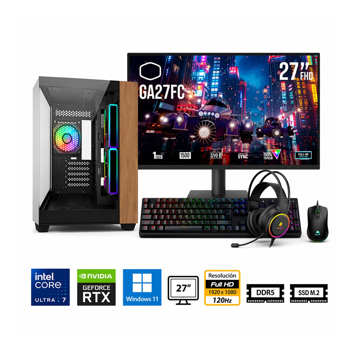 GENERICO - Pc Core Ultra 7 265F Propc Elite 481 16-512-27" Geforce Rtx 3050 6Gb, W11Home