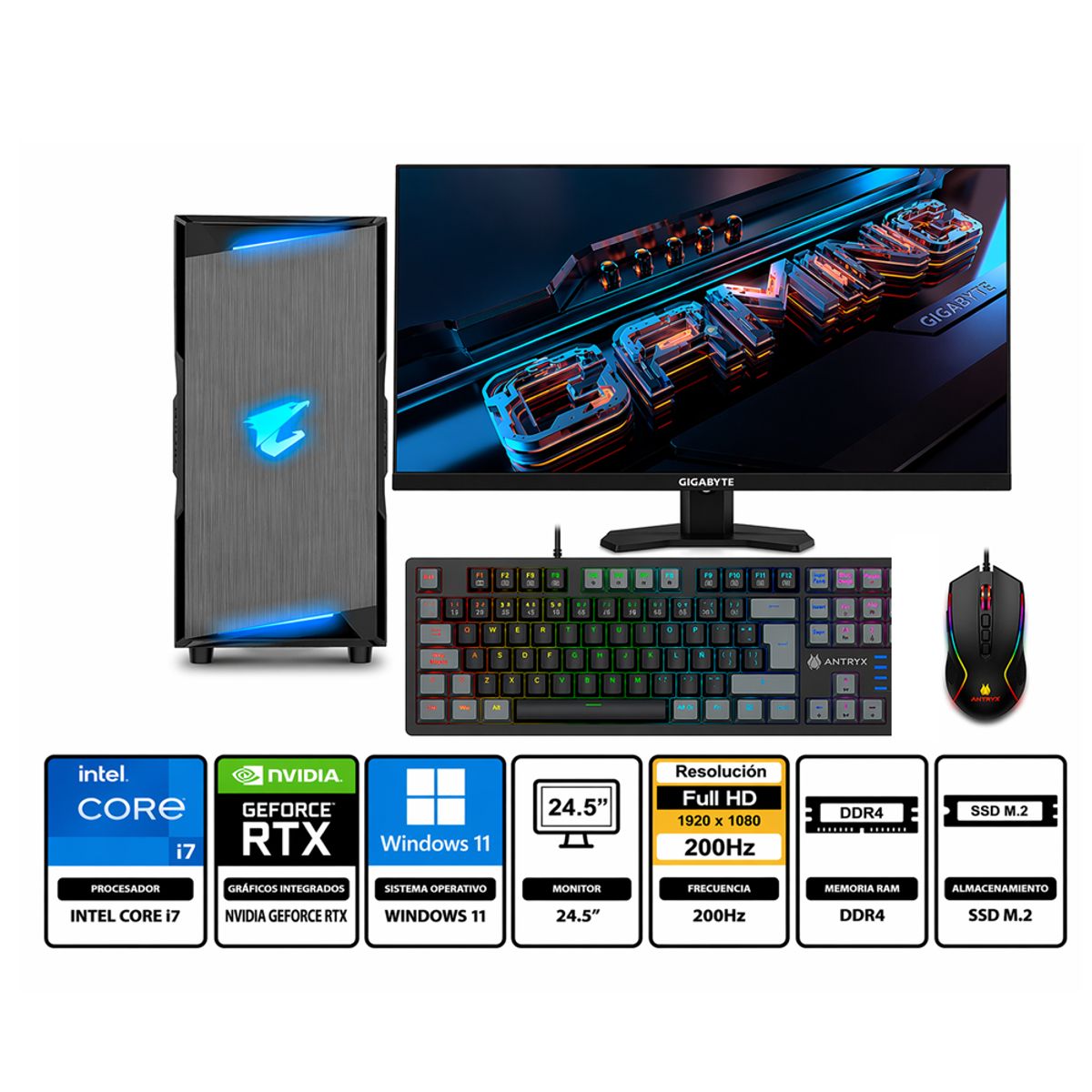 GENERICO - Pc Core I7-12700F Propc C300 16-512-24.5" Geforce Rtx 3050 6Gb, W11Home