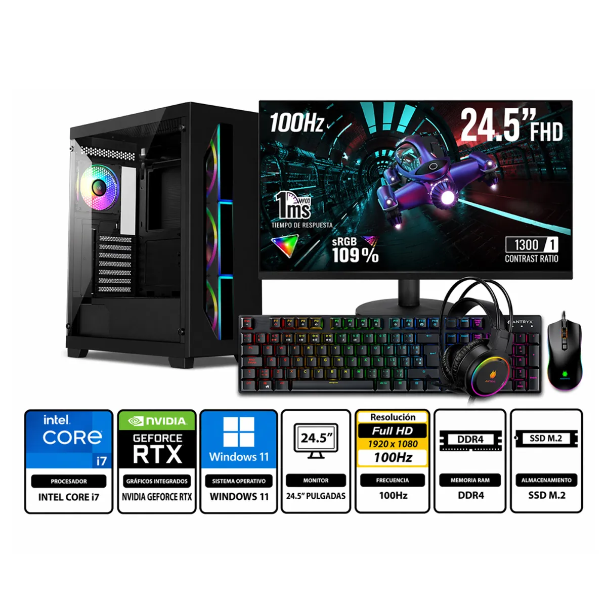 GENERICO - Pc Core I7-12700F Propc Elite 681 16-512-24.5" Geforce Rtx 3050 6Gb, W11Home