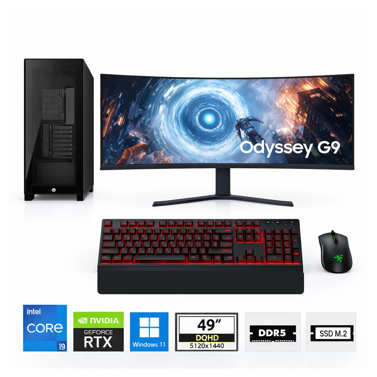 GENERICO - Pc Core I9-14900Kf Propc Frame 4500X 32-2Tb-49" Geforce Rtx 5070 12Gb, W11Home