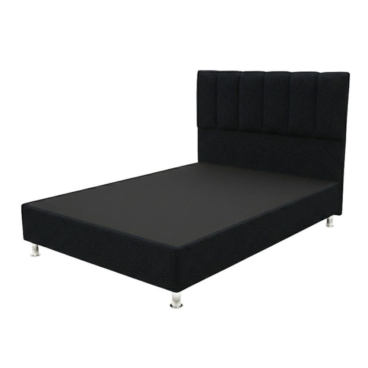 TODO SOBRE HOGAR - Cama Box Tarima Essenza + Cabecera Malva 1.5 Plazas Negro