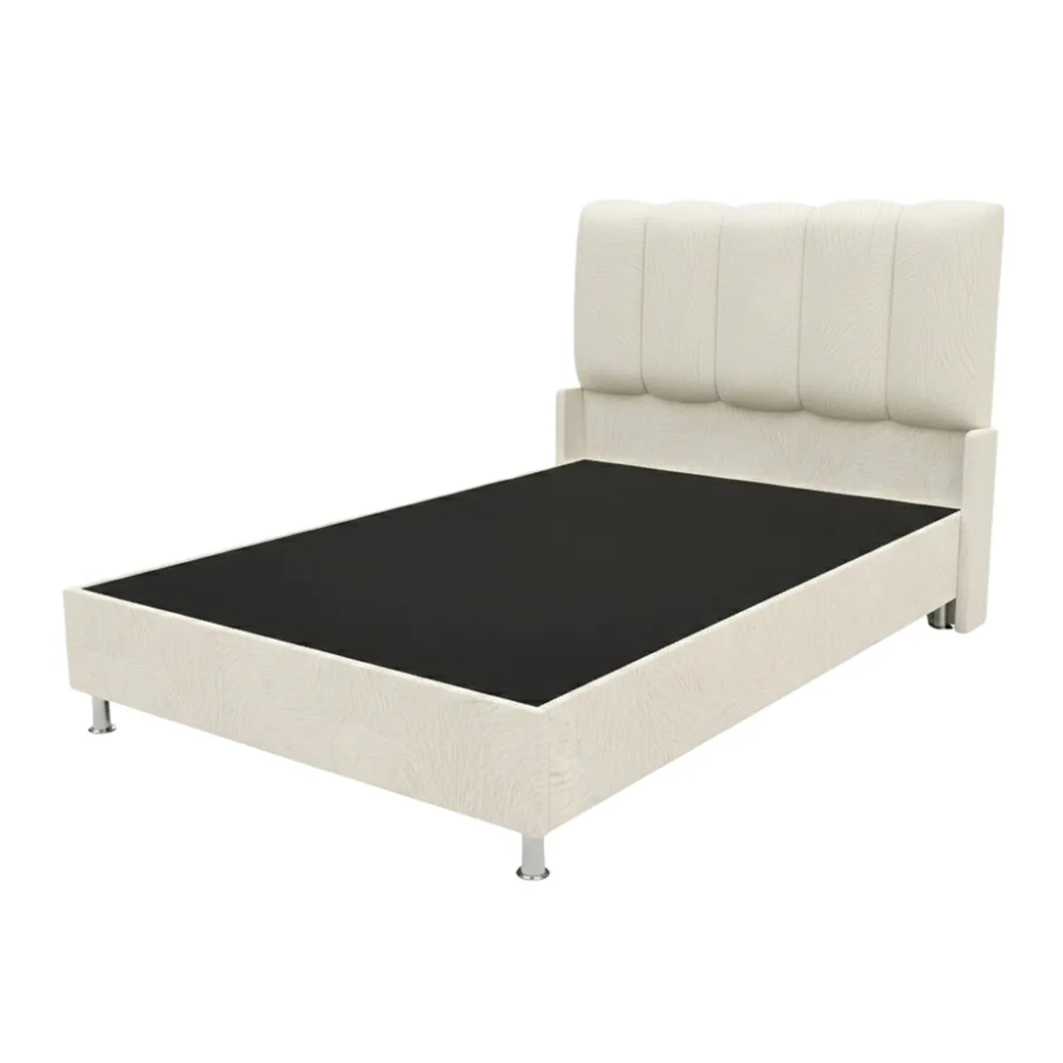 TODO SOBRE HOGAR - Cama Box Tarima Essenza + Cabecera Nube 1.5 Plazas - Blanco