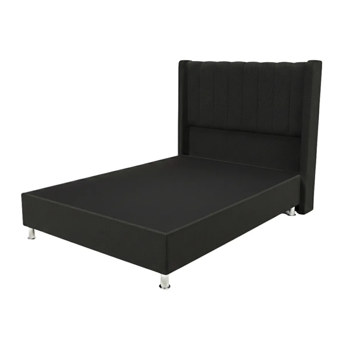 TODO SOBRE HOGAR - Cama Box Tarima Essenza + Cabecera Duna 1.5 Plazas - Negro