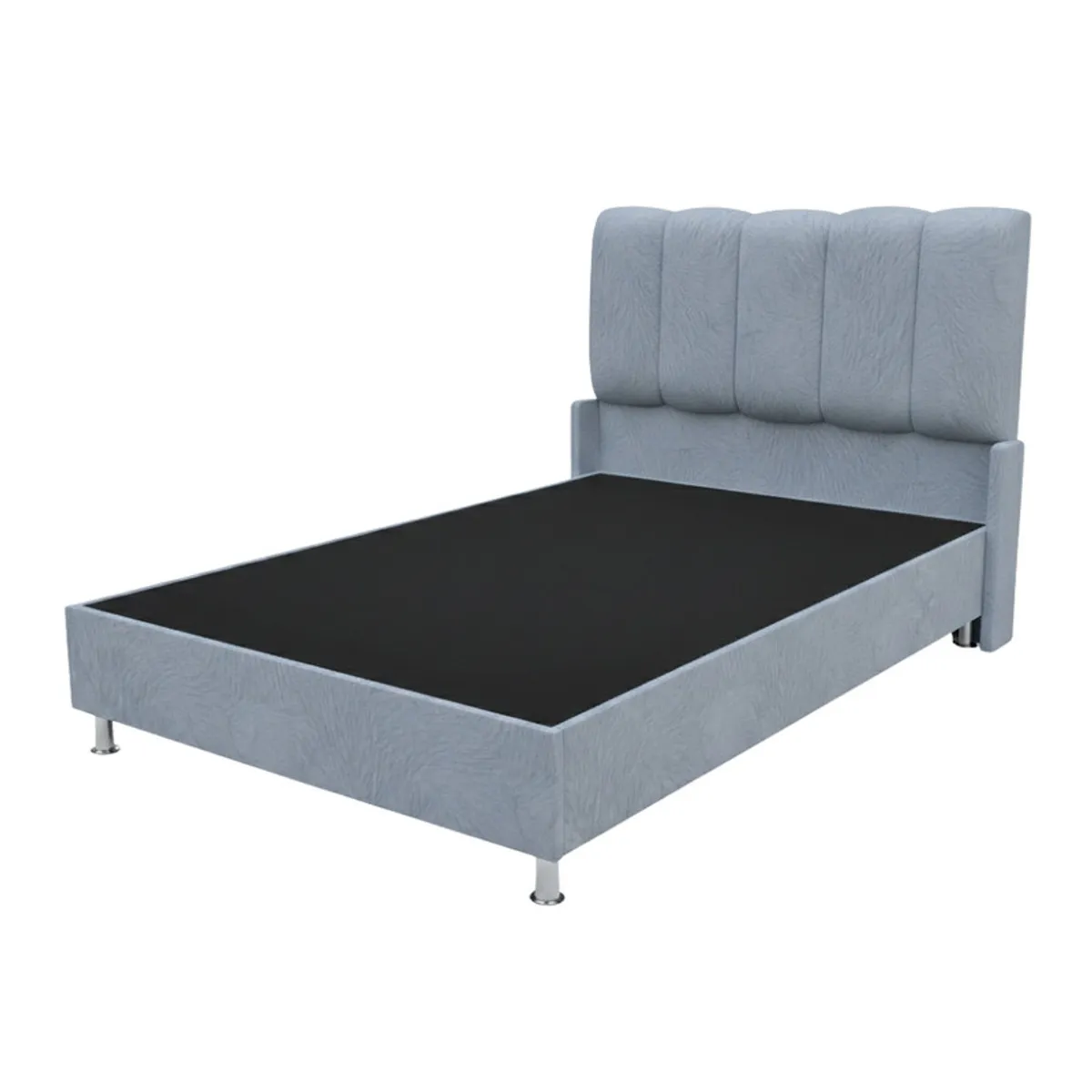 TODO SOBRE HOGAR - Cama Box Tarima Essenza + Cabecera Nube 1.5 Plazas - Gris Claro