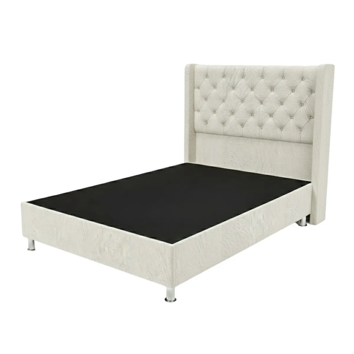 TODO SOBRE HOGAR - Cama Box Tarima Essenza + Cabecera Nordic 2 Plazas - Blanco