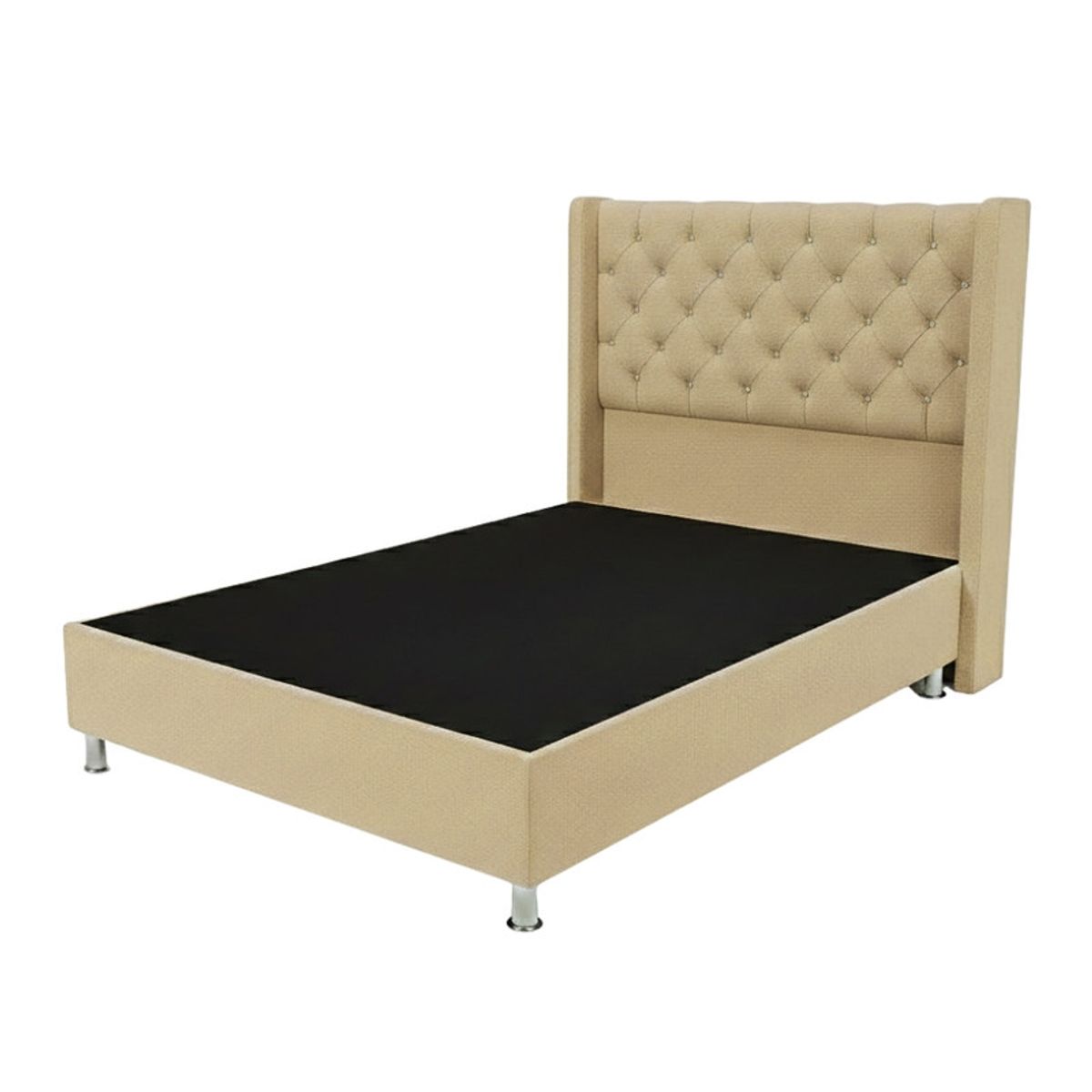 TODO SOBRE HOGAR - Cama Box Tarima Essenza + Cabecera Nordic Queen - Beige