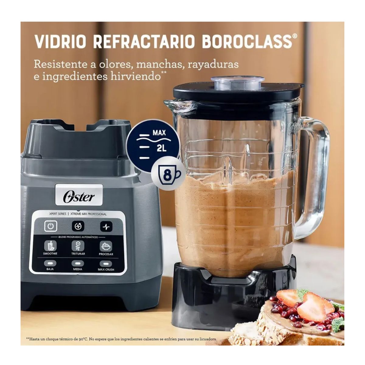 OSTER - Licuadora Xtreme Mix 2l + Programas Automáticos Y Blender Blstxpg-bgw