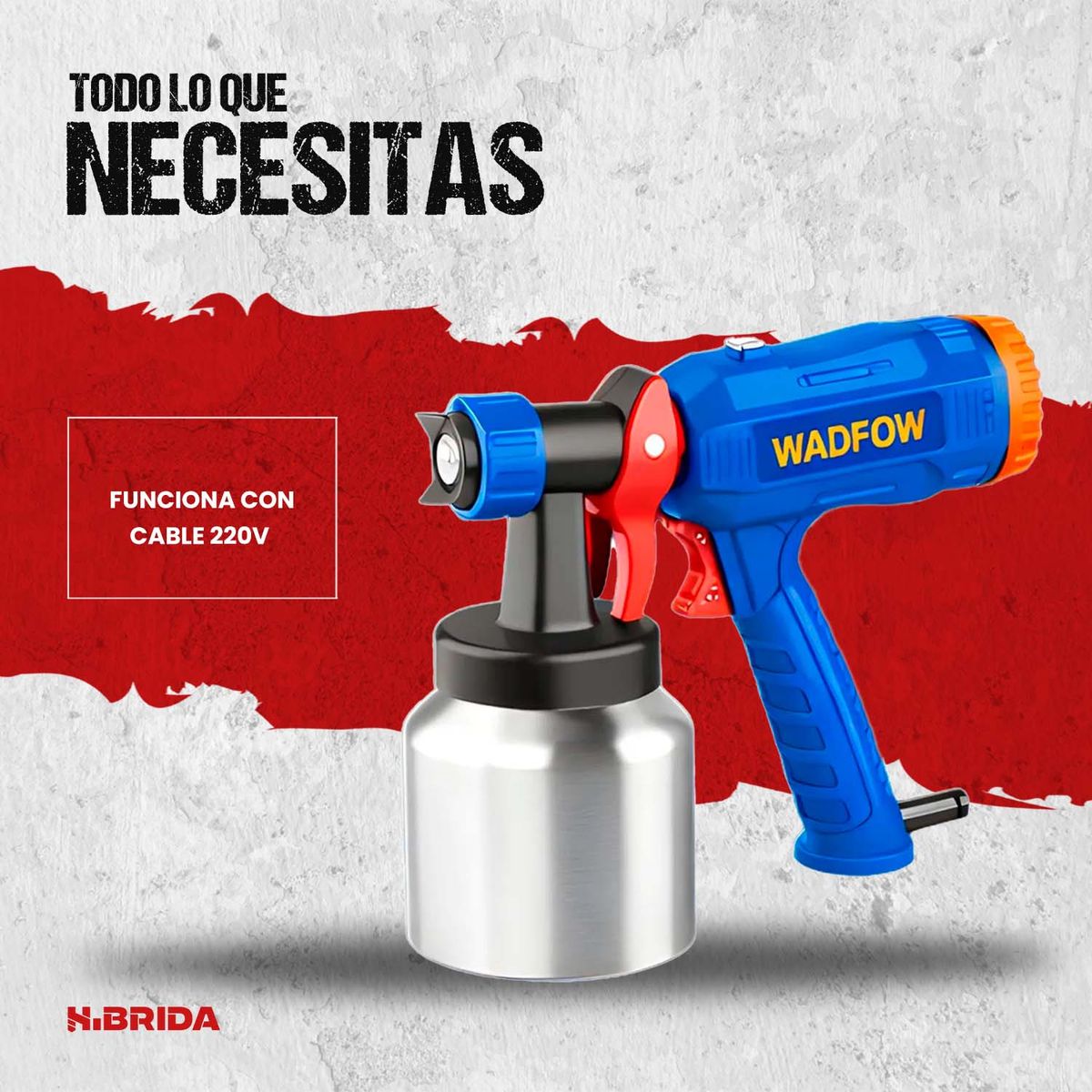 GENERICO - PISTOLA PINTAR 500W VASO ALUMINIO 800ML WADFOW WEG1A181