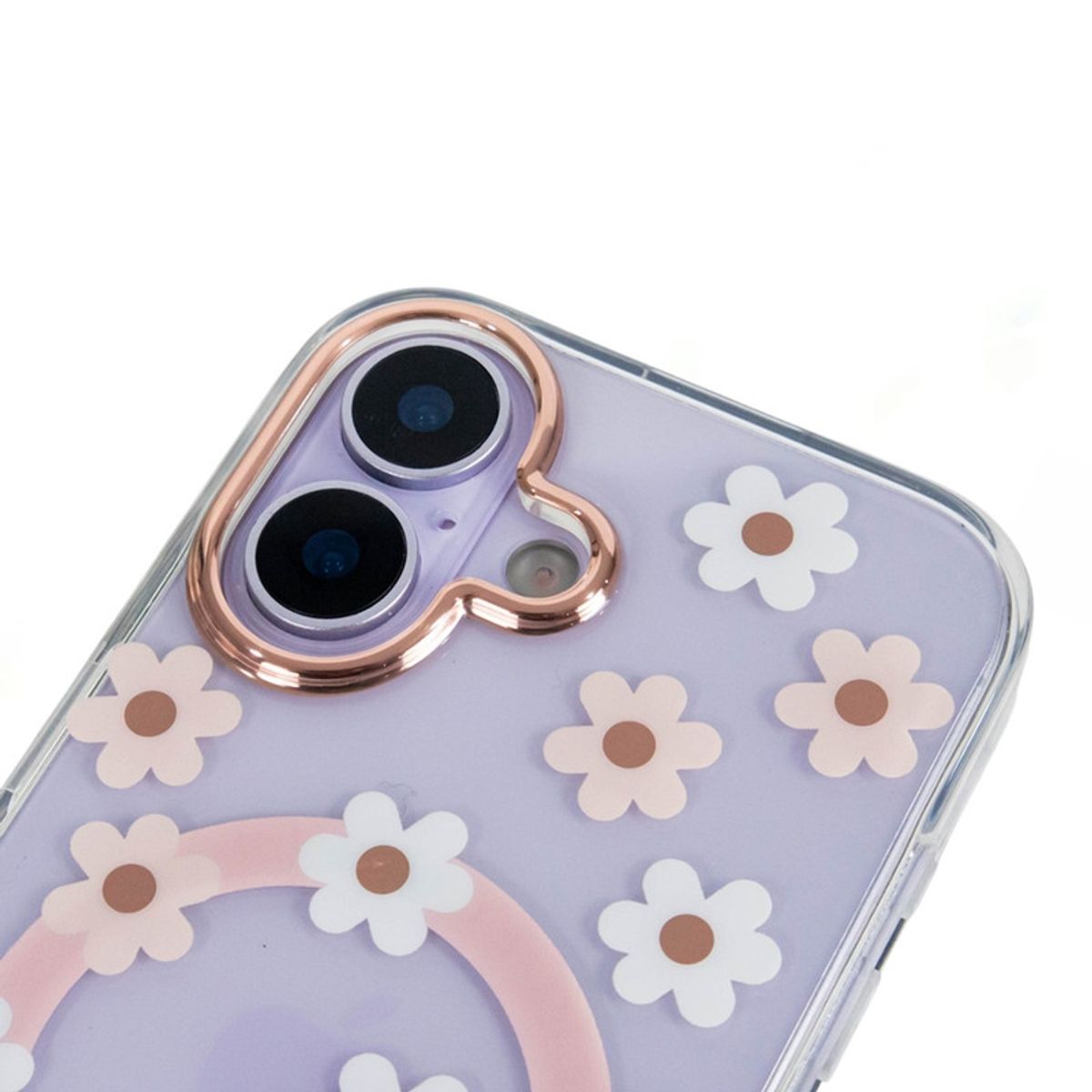 CASE - Funda Mikalen Con Magsafe Floreado Para Iphone 17 Air - Rosa + Mica Vidrio