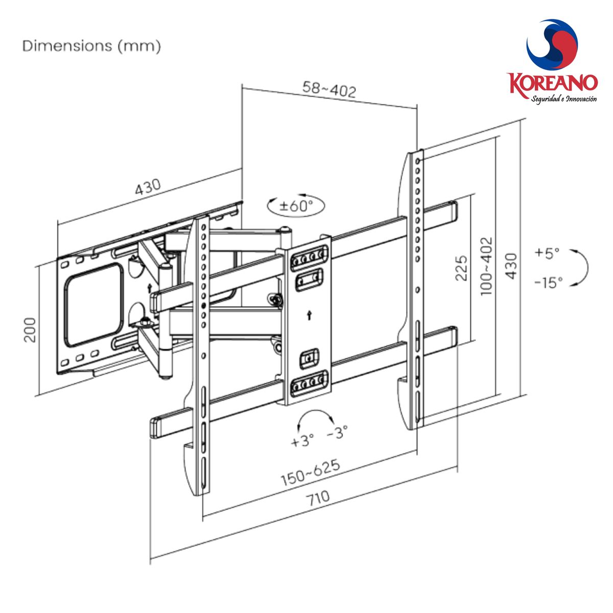 KOREANO SEGURIDAD E INNOVACION - Soporte Rack movible para TV de 37 a 90 Pulgadas – PK95
