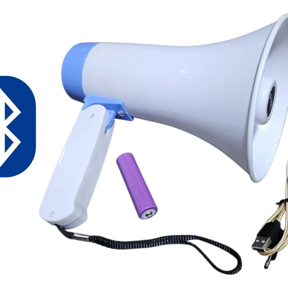 OEM - Megáfono Inalambrico Portátil Recargable Celeste