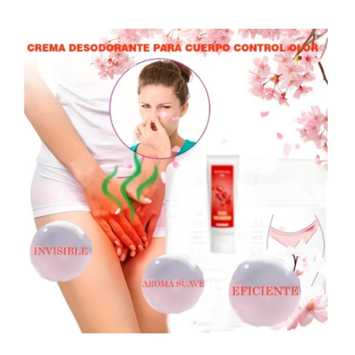 GENERICO - crema desodorante cuerpo whole body“INVISBLE control olores UNISEX