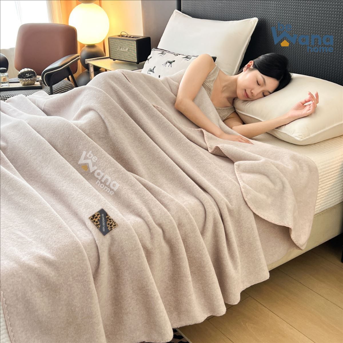 CASATEX - Manta Polar Lana con Tejido 2 plazas Brown