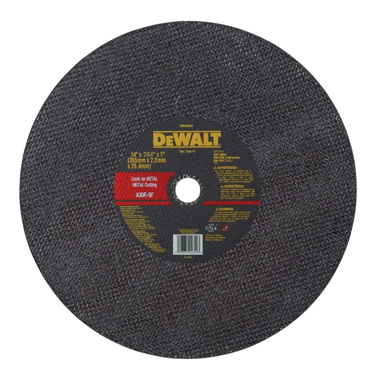 DEWALT - Disco Para Tronzadora x3und 14 X 764 X 1 Dewalt Dw44640