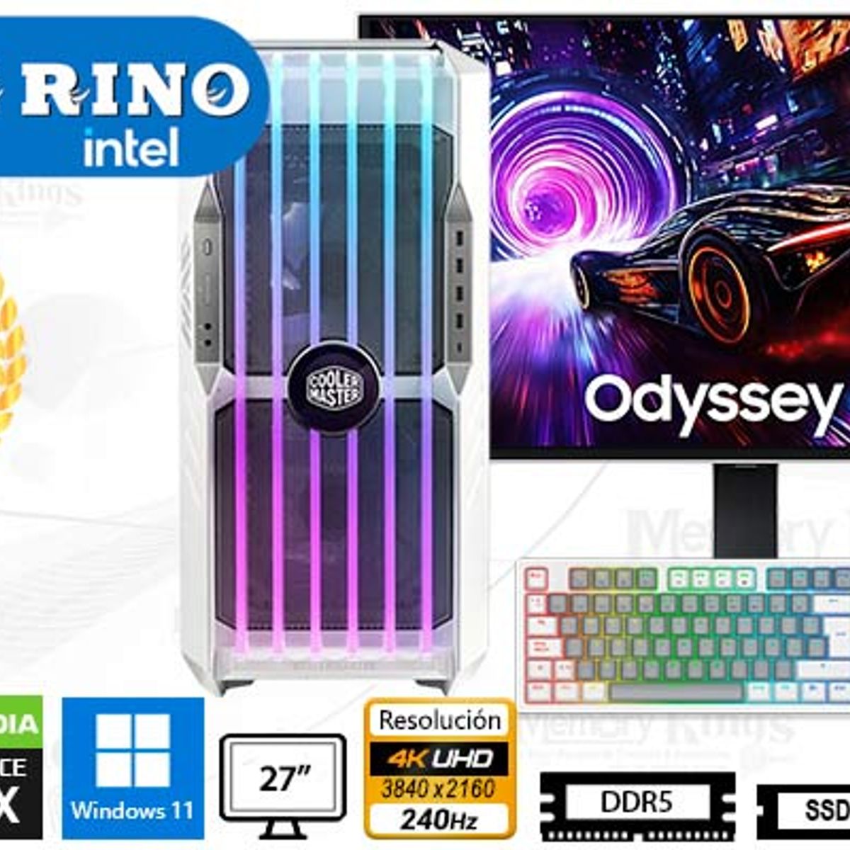 INTEL - Computadora Intel Core i7-12700 16GB 1TB SSD 27" Intel UHD 730 Windows 11 Pro