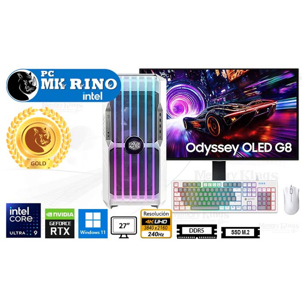 INTEL - Computadora Intel Core i7-12700 16GB 1TB SSD 27" Intel UHD 730 Windows 11 Pro