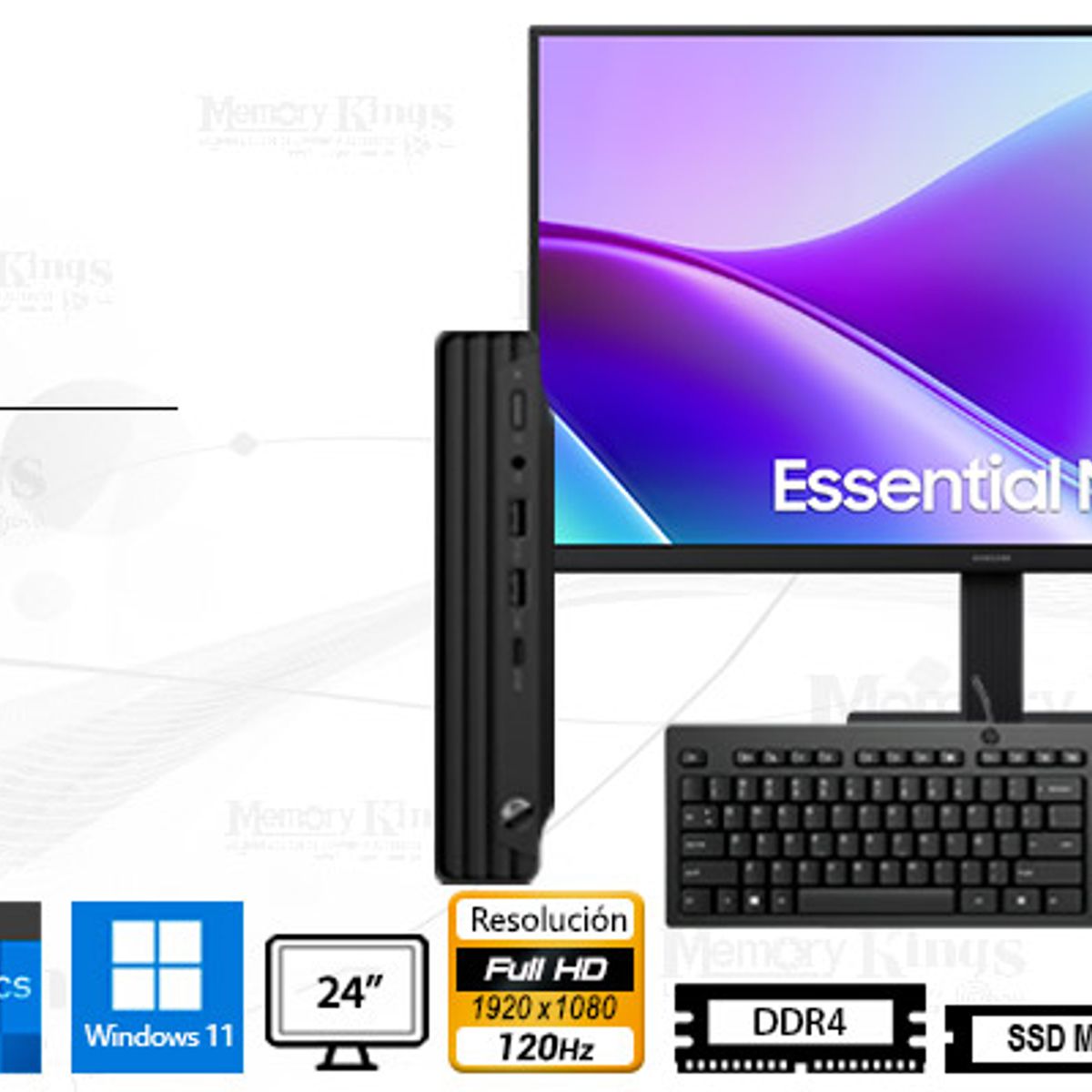 INTEL - Computadora Intel Core i5-1334U 16GB 512GB SSD 24" Intel Iris Xe Windows 11 Pro