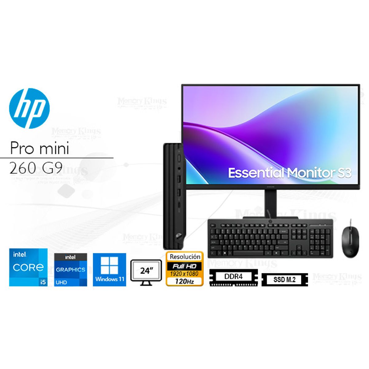 INTEL - Computadora Intel Core i5-1334U 16GB 512GB SSD 24" Intel Iris Xe Windows 11 Pro