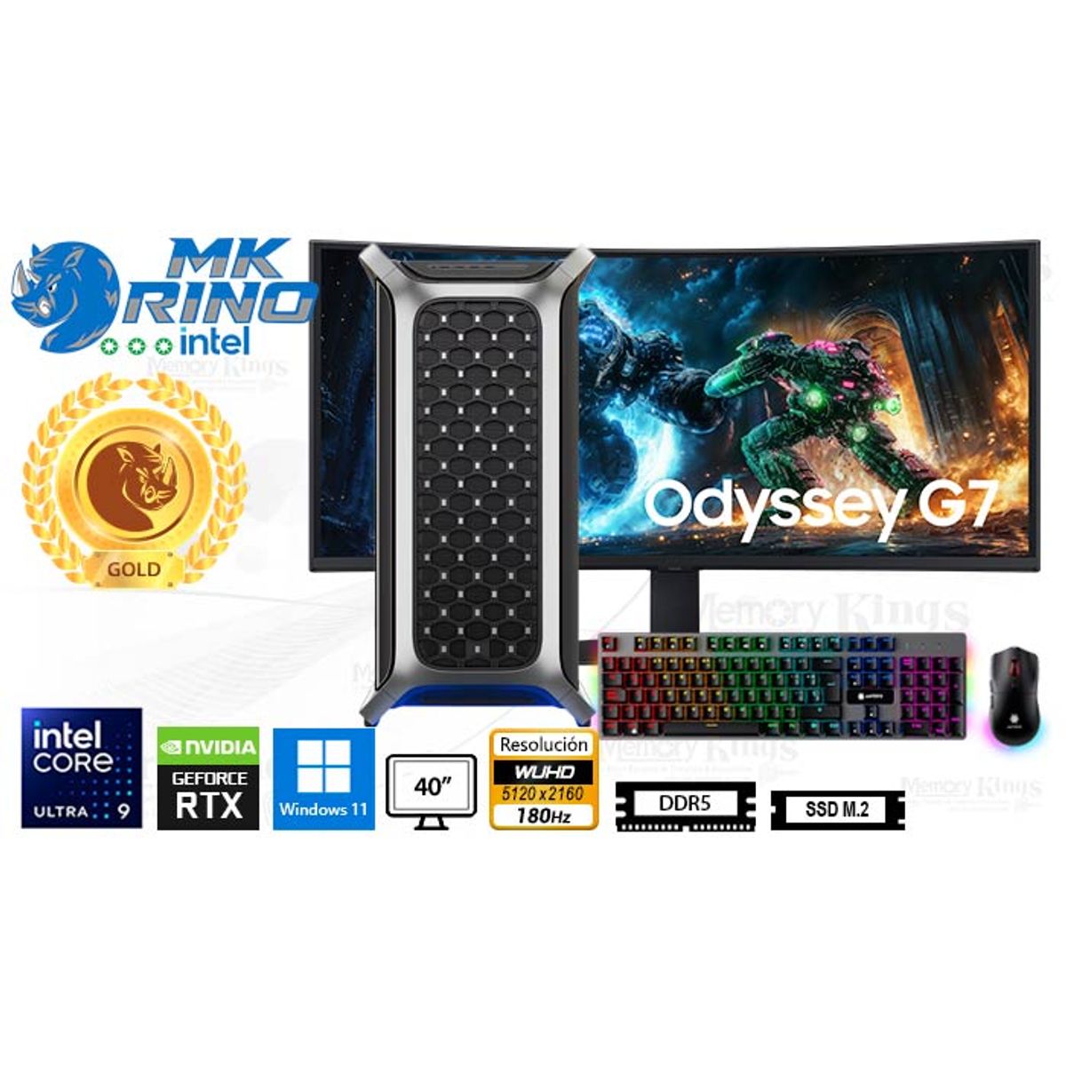 INTEL - Computadora Intel Core Ultra 9 285K RTX 5080 16GB Windows 11 Pro