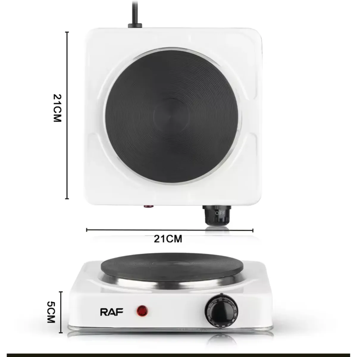 RAFF - Cocina Estufa Eléctrica 1 hornilla RAF R8010A