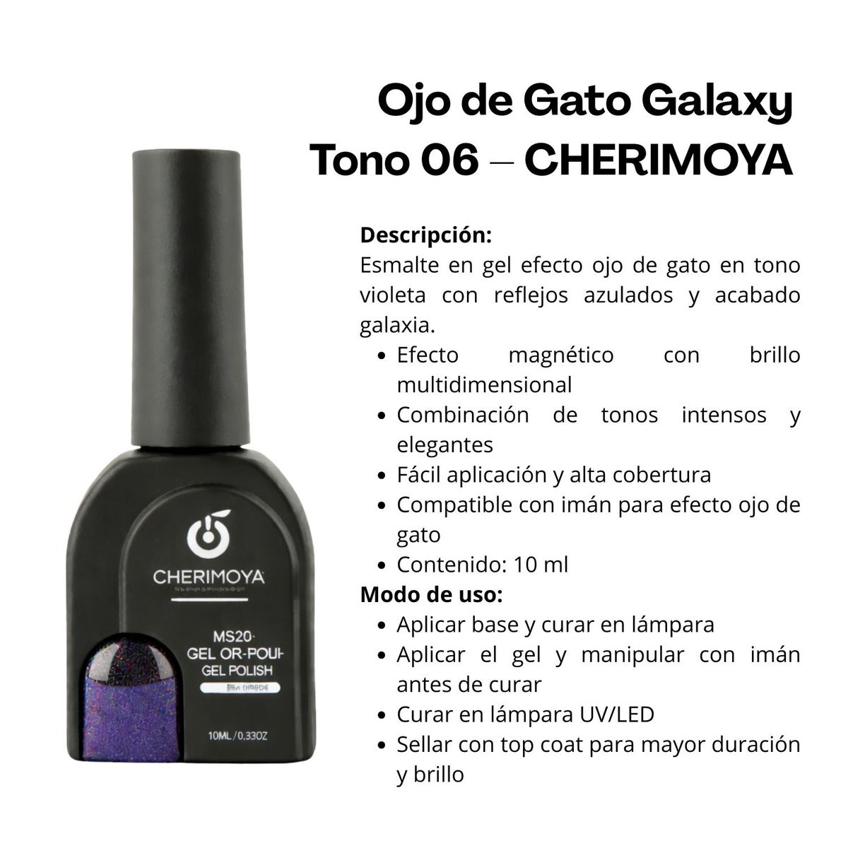 GENERICO - Ojo De gato Galaxy Tono 06 - CHERIMOYA