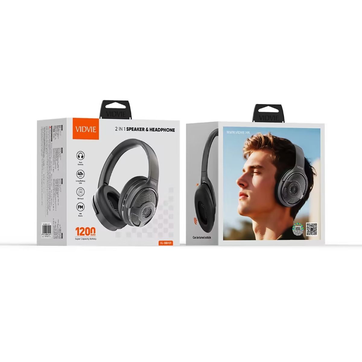 VIDVIE - Audífonos 2 en 1 Vidvie XL-BBH01 Auriculares con Parlante Externo Bluetooth 5.4