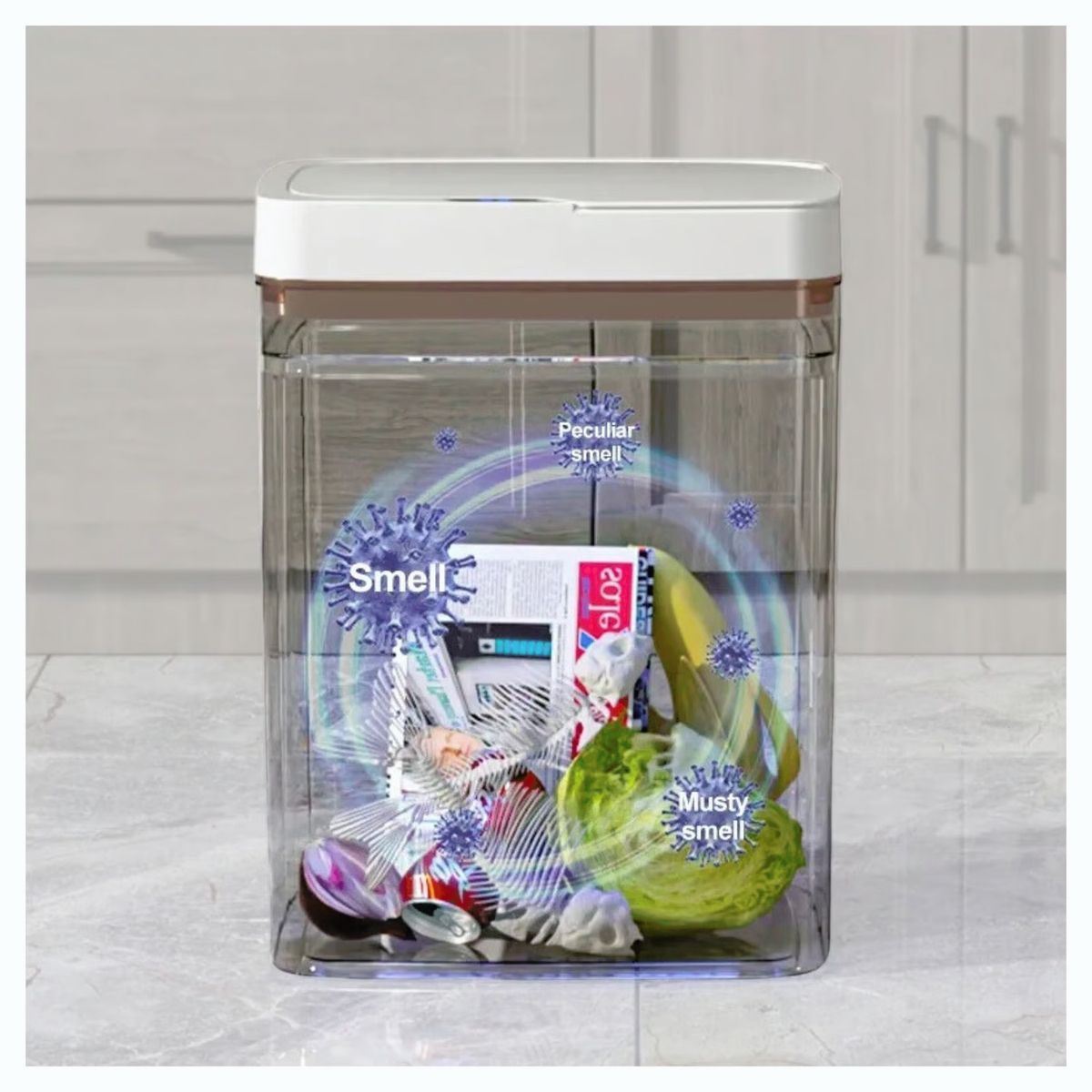 GENERICO - Tacho Smart Inteligente con Sensor Automatico BLANCO