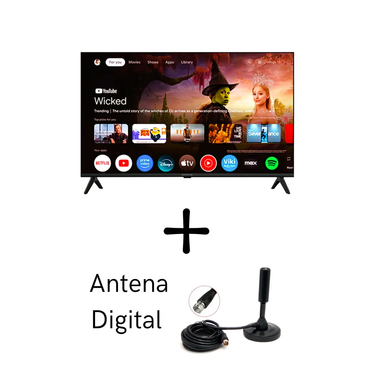 BLACKLINE - Televisor BLACKLINE QLED 32 FHD Smart TV BL32-T3000QD + Antena digital