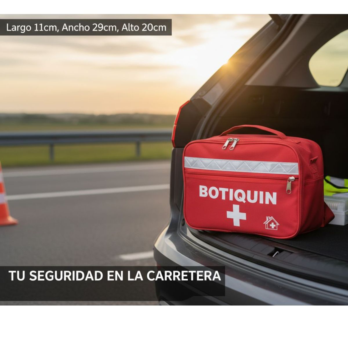 GENERICO - Maletín Botiquín de Seguridad para Vehículos