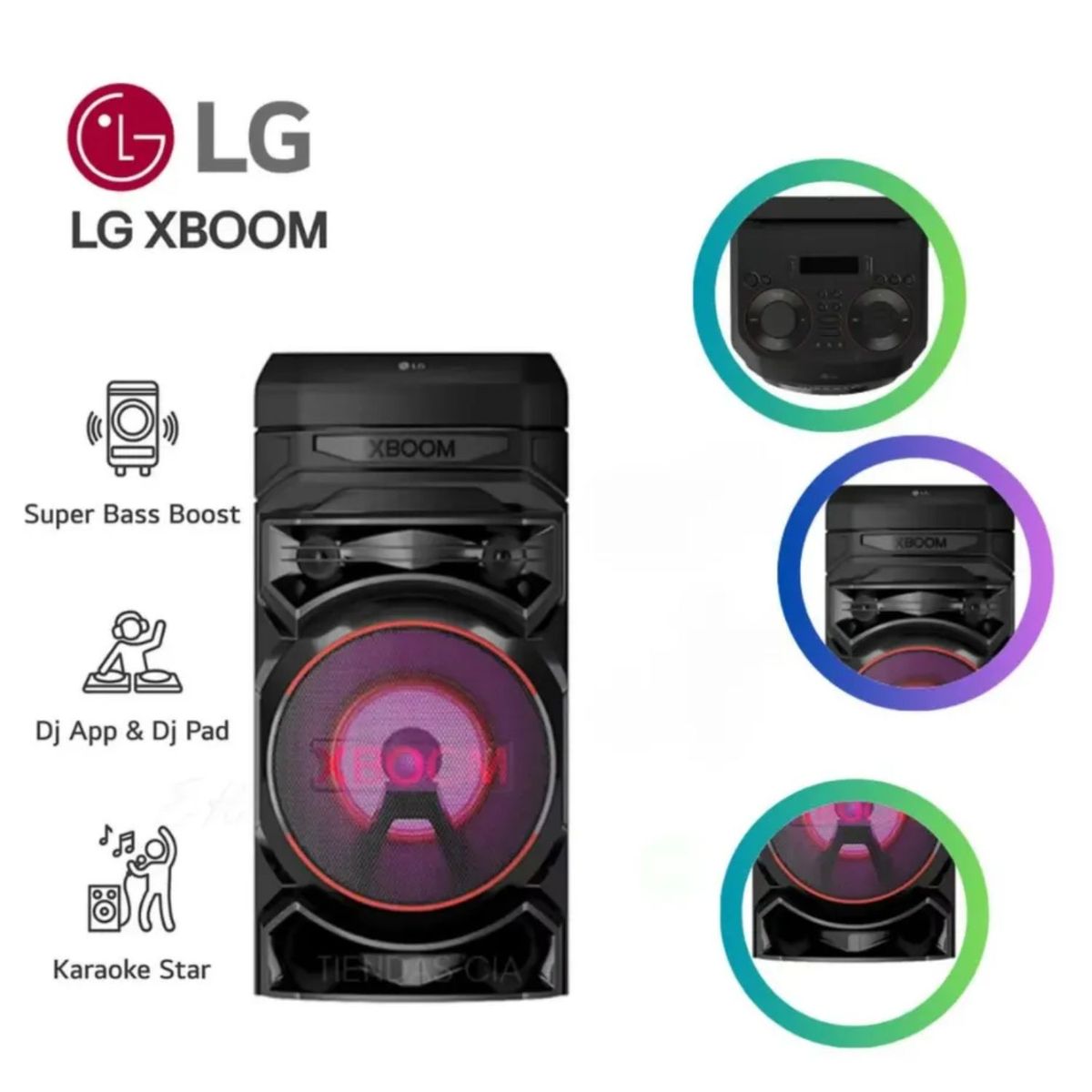 LG - Torre de sonido LG XBOOM RNC5 Multi-Bluetooth Karaoke Star