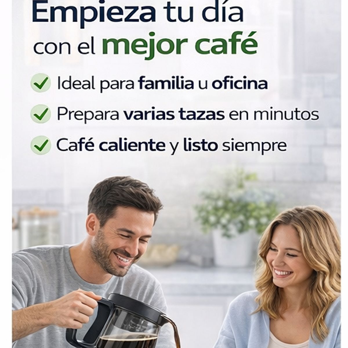 OSTER - Cafetera Oster 12 Tazas BVSTDCS12B con Filtro Permanente - Función Pausa y Servir - Jarra de Vidrio