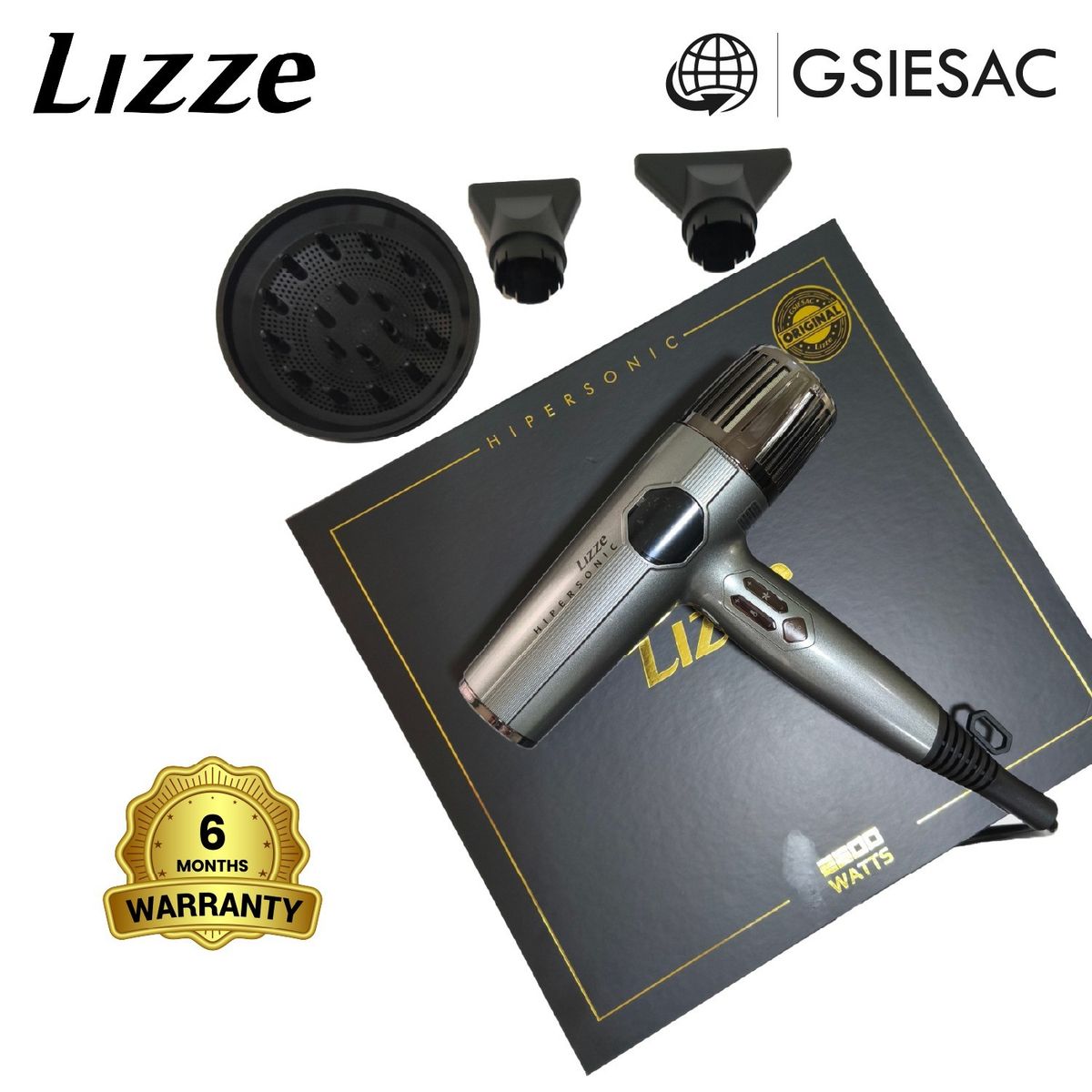 LIZZE - LIZZE SECADORA DE CABELLO PROFESIONAL HIPERSONIC 2600W