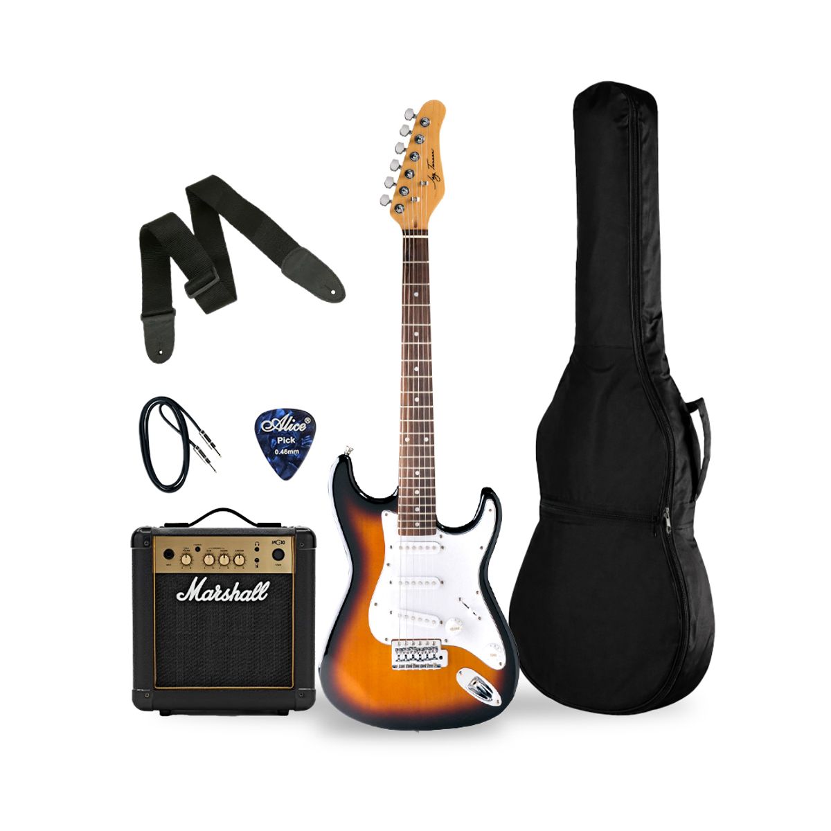 JAY TURSER - PACK GUITARRA ELECTRICA 03 JAY TURSER JT-30-TSB-A-U; MARSHALL MG10 AMPLIFICADOR 10W; ACCESORIOS