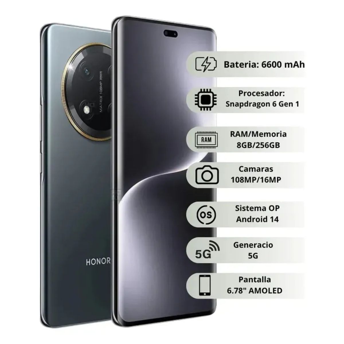 HONOR - Honor X9C 5G 8RAM 256GB Negro