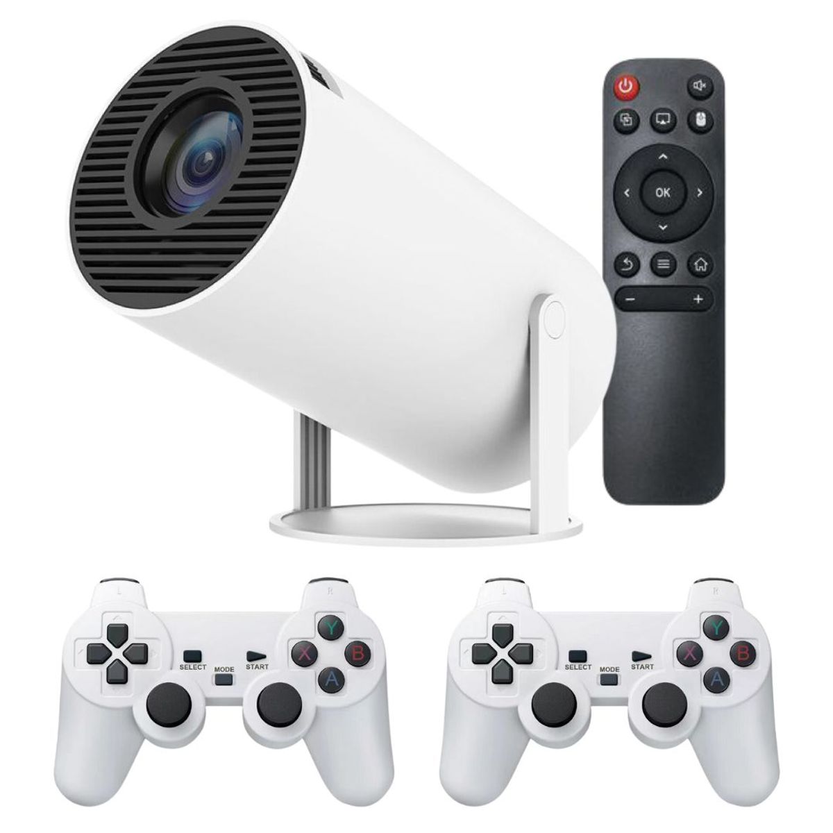 GENERICO - Proyector Multimedia 4K Android 11 WiFi 2 Mandos 10000 Juegos H300MAX