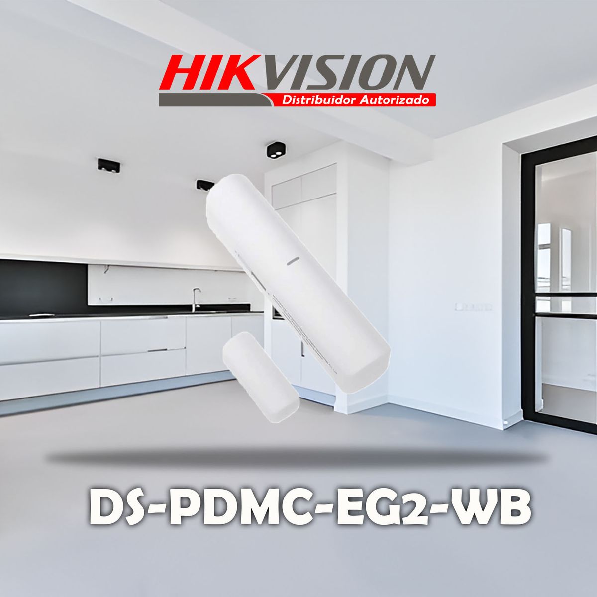 Hikvision - Detector Magnético Hikvision DS-PDMC-EG2-WB Inalámbrico LED Azul Puerta Ventana
