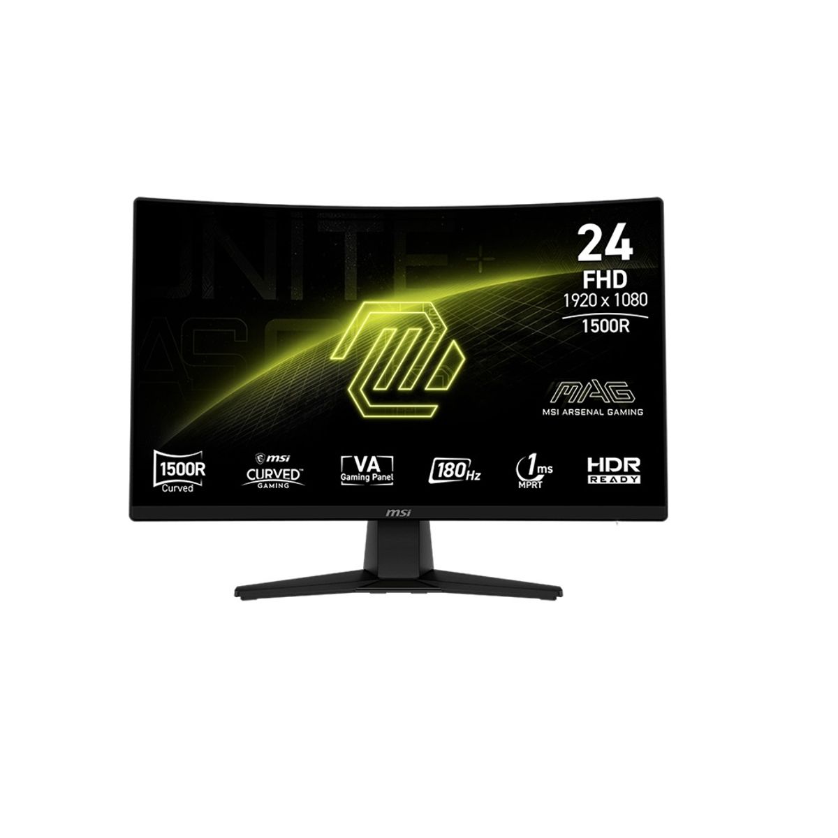 MSI - Monitor MSI MAG 242C Curvo 1500R 23.6 Pulg FHD VA HDMI DP Headphone-Out