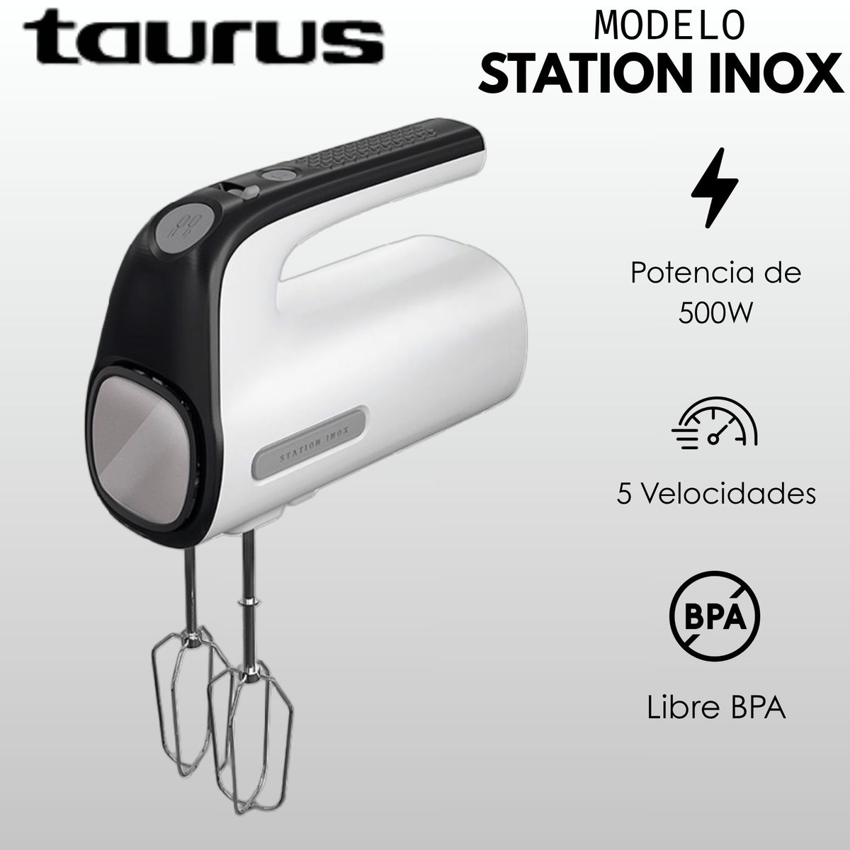 TAURUS - Batidora Taurus STATION INOX Blanco