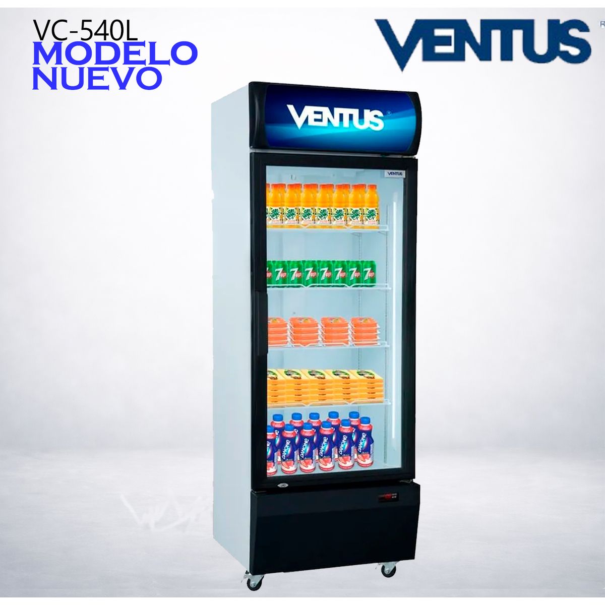 VENTUS - VISICOOLER 1 PTA DE VIDRIO 540 LT VENTUS VC-540L